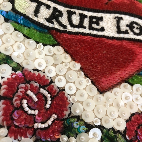 RARE Escada “True Love” Sequinned Halter Top - Picture 2 of 10